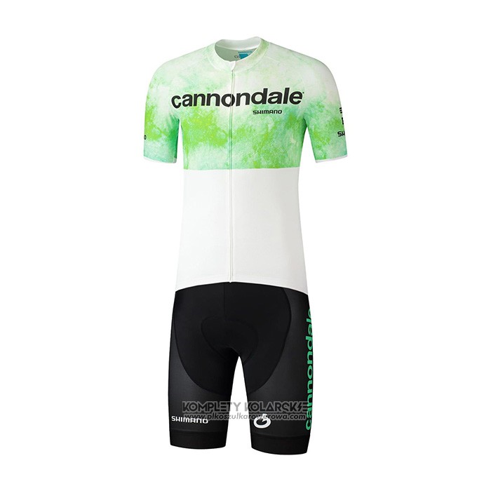 2021 Odziez Rowerowa Cannondale Bialy Zielony Krotkie Rekawy I Rowerowe Szelkach